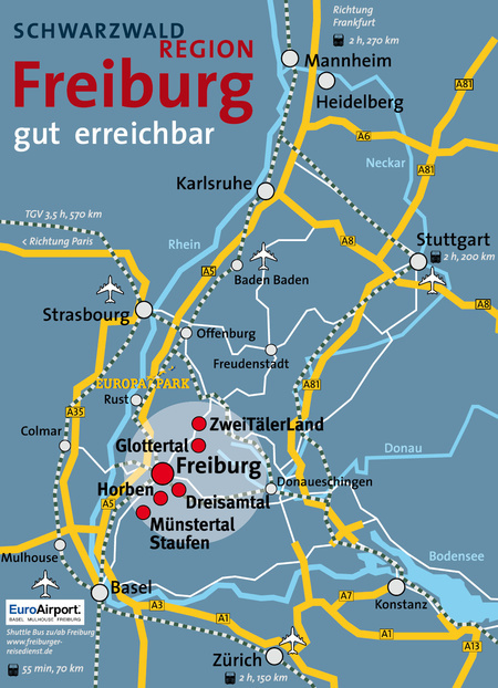 Anreise - Schwarzwaldregion Freiburg